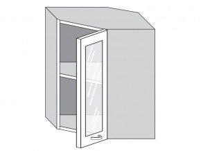1.60.3у Шкаф настенный (h=720) угловой на 600мм со стекл. дверцей в Качканаре - kachkanar.magazin-mebel74.ru | фото