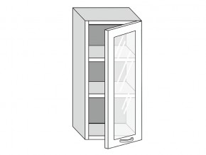 19.40.3 Шкаф настенный (h=913) на 400мм с 1-ой стекл. дверцей в Качканаре - kachkanar.magazin-mebel74.ru | фото