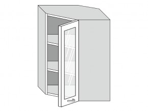 19.60.3у Шкаф настенный (h=913) угловой на 600мм со стекл. дверцей в Качканаре - kachkanar.magazin-mebel74.ru | фото
