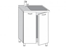 2.60.2мн Шкаф-стол на 600мм под накладную мойку с 2-мя дверцами в Качканаре - kachkanar.magazin-mebel74.ru | фото