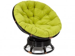 Кресло-качалка Papasan w 23/01 B с подушкой Antique brown, флок Олива в Качканаре - kachkanar.magazin-mebel74.ru | фото