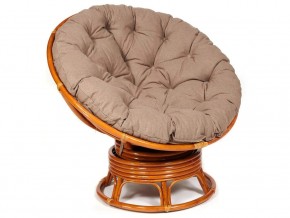 Кресло-качалка Papasan w 23/01 B с подушкой Cognac, экошерсть Коричневый в Качканаре - kachkanar.magazin-mebel74.ru | фото