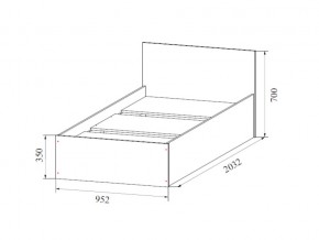 Кровать одинарная (Без матраца 0,9*2,0) в Качканаре - kachkanar.magazin-mebel74.ru | фото