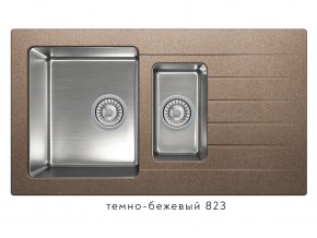 Мойка комбинированная Tolero twist TTS-890 Темно-бежевый 823 в Качканаре - kachkanar.magazin-mebel74.ru | фото