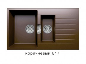 Мойка кварцевая Tolero Loft TL-860 Коричневый 817 в Качканаре - kachkanar.magazin-mebel74.ru | фото